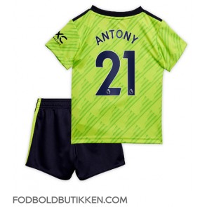 Manchester United Antony #21 Tredjetrøje Børn 2022-23 Kortærmet (+ Korte bukser)